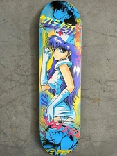 Rare NEW Sexy Nurse Cherry Skate Deck 8.25 Signed 1/1 Blue Yellow Hook-Ups