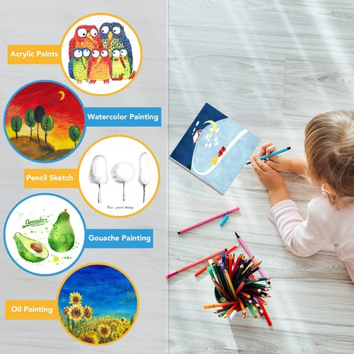 Mini Canvases for Painting, 5x5In Canvas in Bulk 18Pack, 2/5In Profile Small ... - Foto 4 di 7