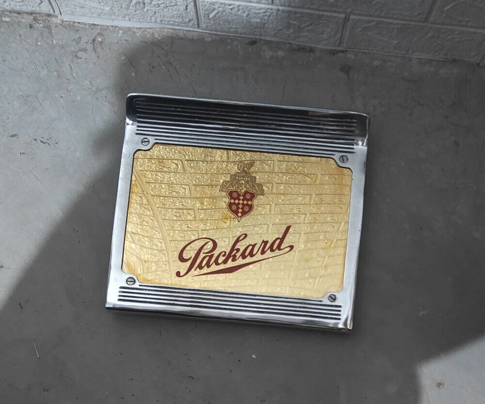 Juego de 2 placas de metal de aleación de pie alfombrilla para estribo Packard vintage Foto 2 de 3