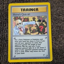 Wizards Pokémon TCG Blaine's Quiz #1 Trainer Rare Gym Heroes 97/132 2000 Eng NM on eBay