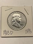 1963 D US  SILVER HALF DOLLAR  2496