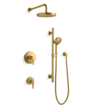 Kohler 26914-Y-2MB Awaken Showering Kit in Vibrant Brushed Moderne Brass NEW