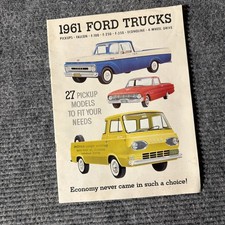1961 Ford Truck Pickup Falcon F Series Econoline 4wd Sales Brochure Original