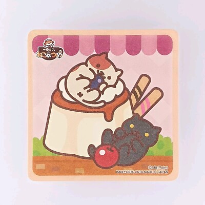 Peaches Smokey Neko Atsume: Kitty Collector Ichiban Cafe Coaster From Japan