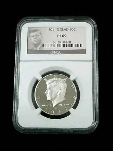2011 S 50C PROOF CLAD Kennedy Hall Dollar NGC PF 69 #3189