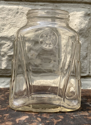 Vintage Art Deco Glas 1934 Diamant D 2 Pfund Größe Flasche 6 Zoll - Bild 1 von 12