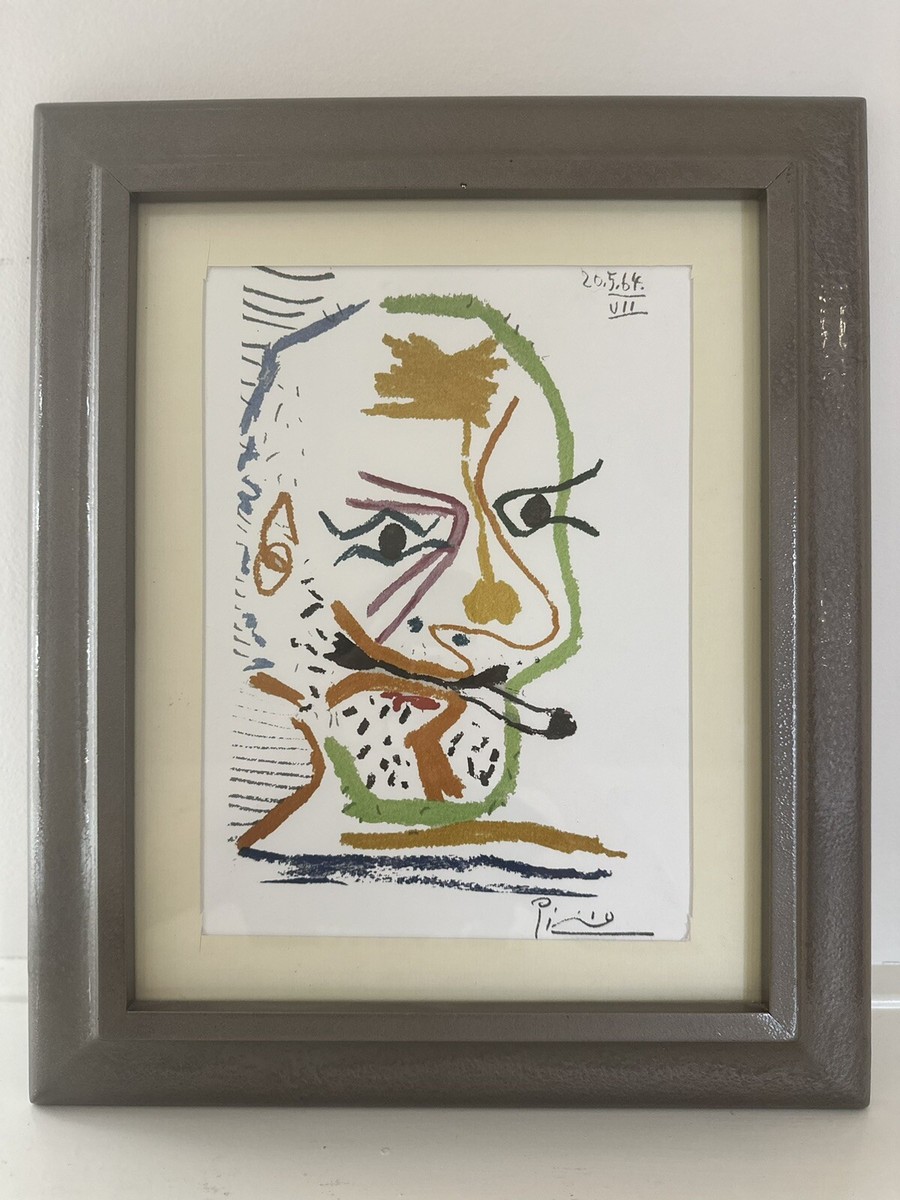 Picasso, Pablo Lithograph Man Smoking Cigarette
