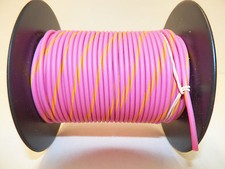 100 FOOT SPOOL 18 GAUGE GXL HI TEMP WIRE PINK/YELLOW STRIPE AUTOMOTIVE  FEET