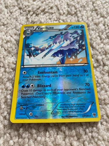 Pokemon - Vanilluxe - 37/135 - Rare - Reverse Holo - BW Plasma Storm - NM  2012