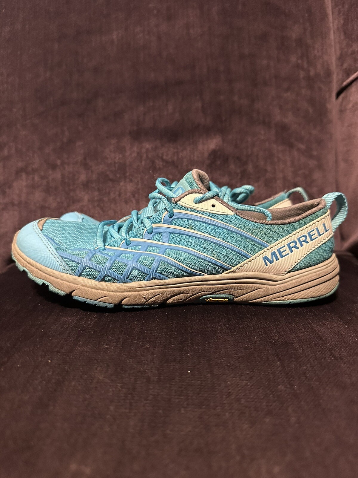 Scarpe da corsa blu Merrell Bare Access taglia 6 5 trail da trekking