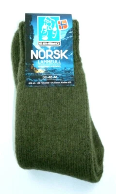 NORSK Thermique Chaussettes Fabriqué En Norvège Douce Avec Laine de Mouton Extra Épais