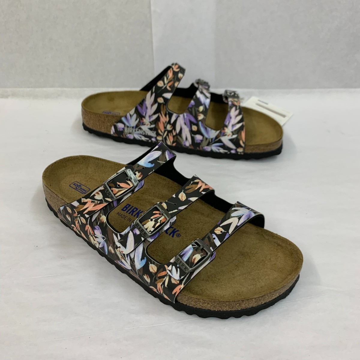 Birkenstock New w/ Box Florida Fresh Floral Fades Black