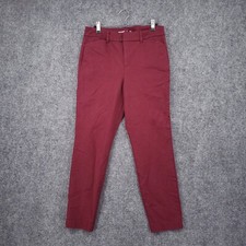 Old Navy Pants Womens 8 Red High Rise Pixie Never Fade High Rise Stretch Trouser