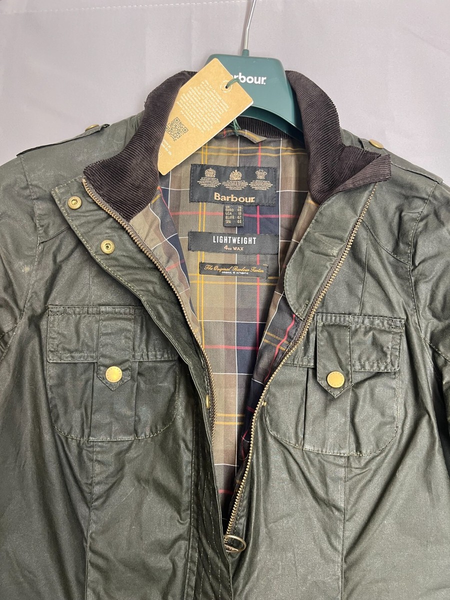 Barbour Defence Lightweight Wax Jacket in Olive British Luxury