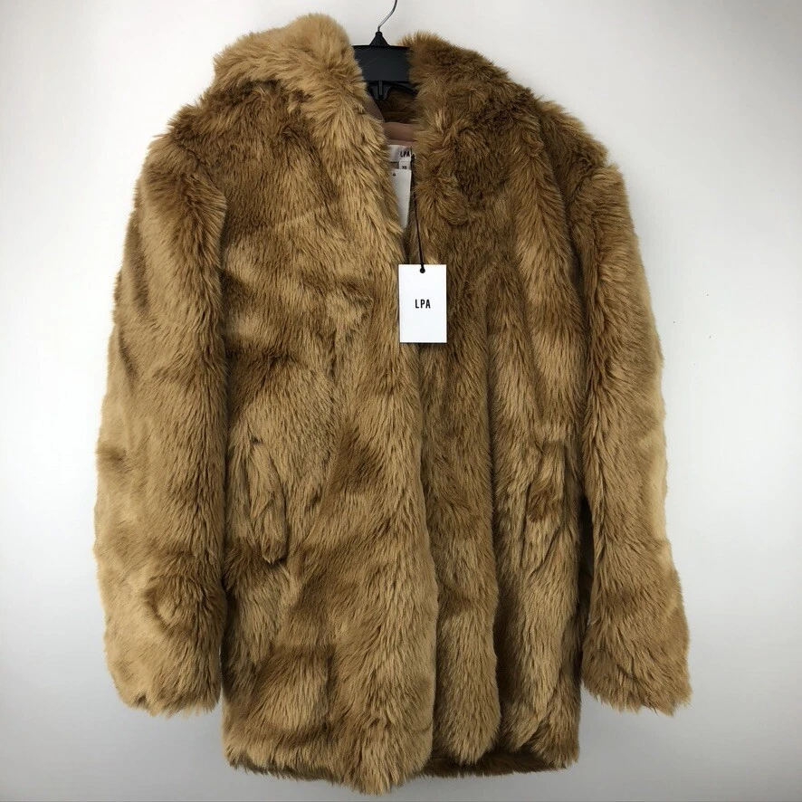 LPA Faux Fur Coat 84 Brown XS