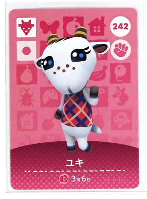 Animal Crossing Amiibo Card Japan No.242 Chevre Yuki Goat | eBay