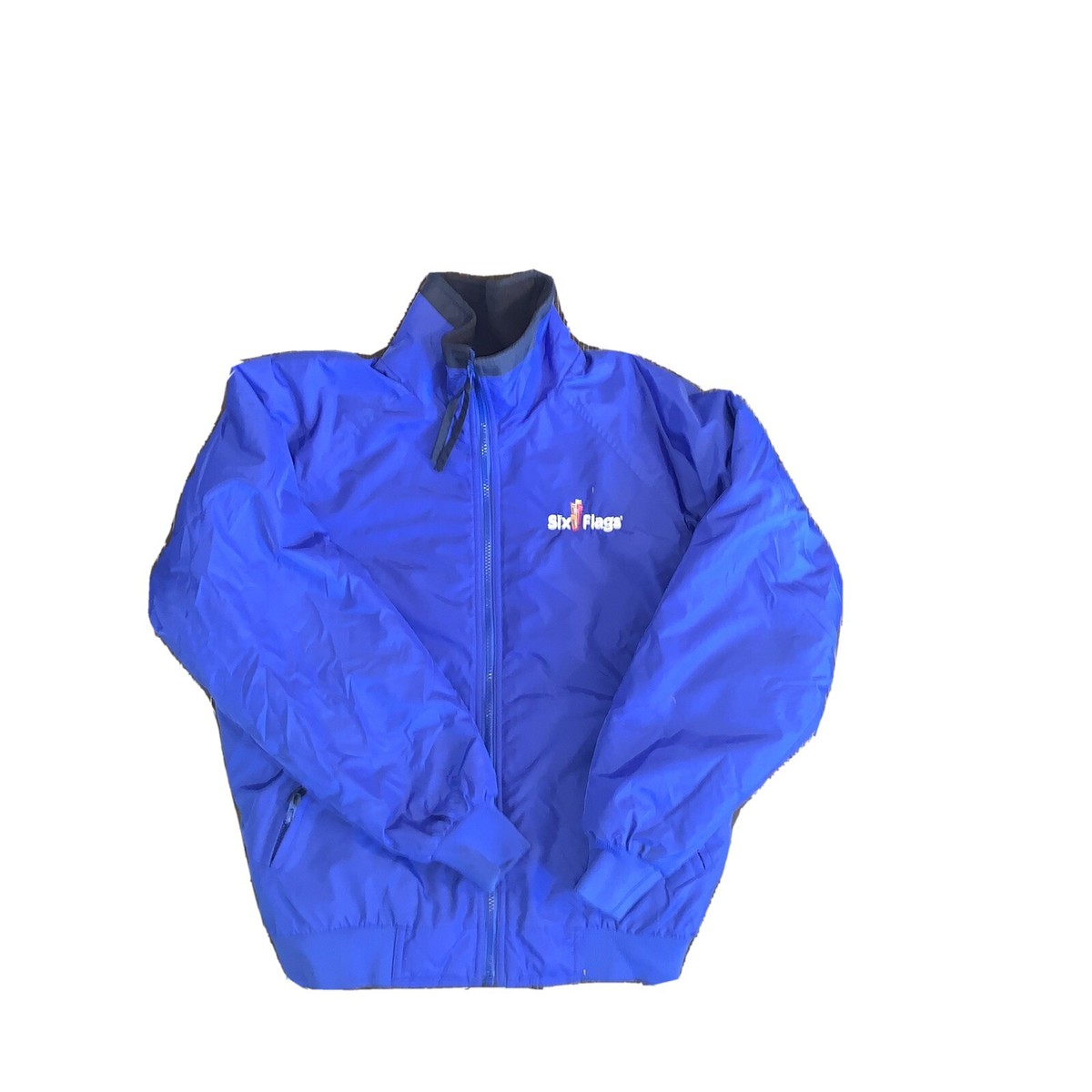 Six Flags Jacket - Fleece Lined - Zipper Front Size Small | eBay