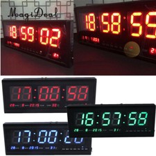 Reloj despertador de escritorio de pared LED grande grande grande grande con calendario temperatura 12/2 MG