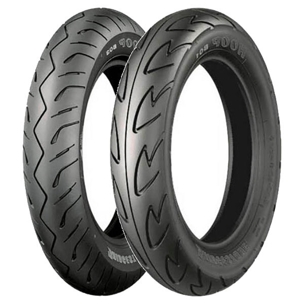 TYRE PAIR BRIDGESTONE 120/70-14 55S HOOP B03 + 100/90-10 56J HOOP B01