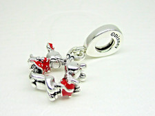 Authentic Pandora Charm,  Mickey and Minnie Mouse Kissing Dangle  #790075C01
