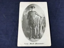 T3-2 MILITARY POST CARD - CORPORAL MARK ALEXANDER WOUNDED 1916