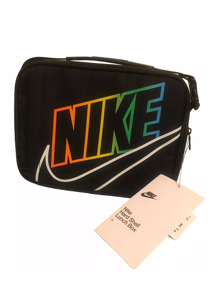 NIKE Youth/Adult Hard Shell Lunch Box BPA-Free Insulated Tote Bag Rainbow 4L