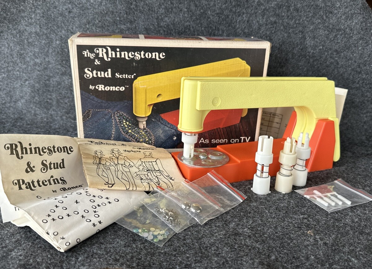Vintage 1974 Ronco Rhinestone & Stud Setter Kit As Seen on TV