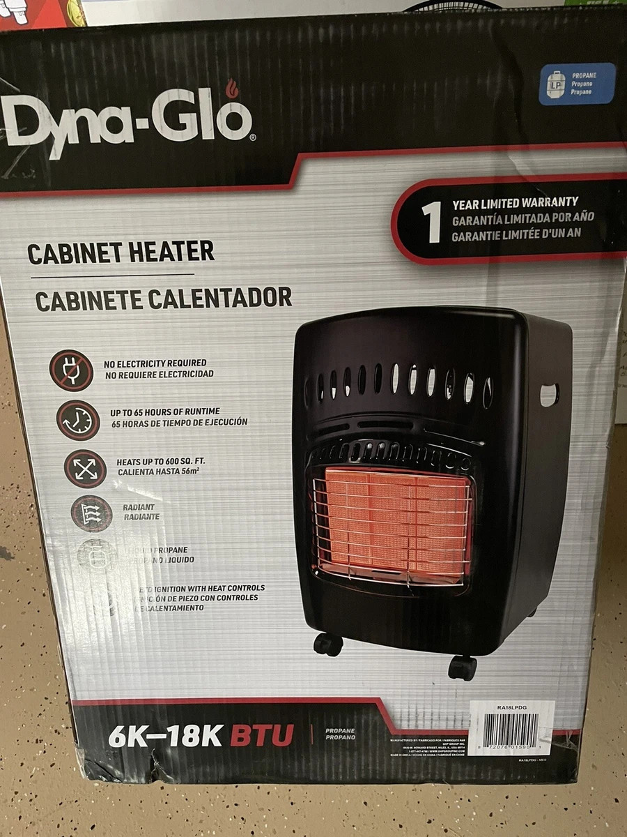 ✳️ 🔥 🔥 DYNA-GLO RA18LPDG Radiant Prtble Gas Flr Heatr,LP, 600sqft ✳️ 🔥  🔥 | eBay