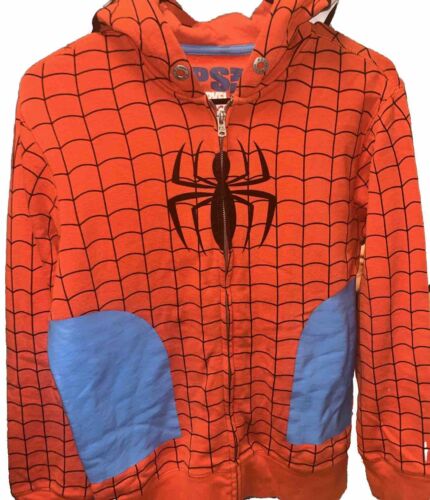 MARVEL SPIDERMAN ZIP UP HOODIE boys SIZE 10/12 - Picture 1 of 1