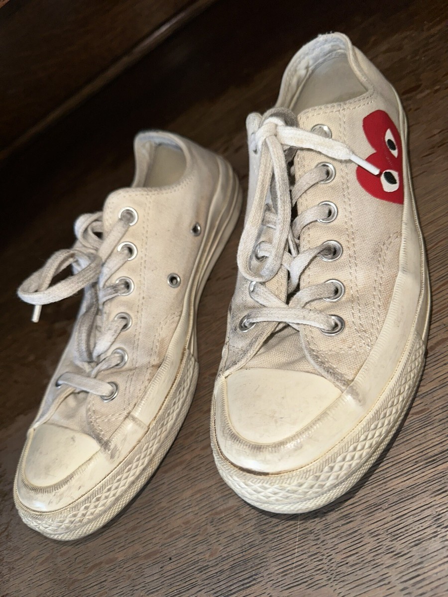 converse play comme des garcons Low Top Sneakers White M 6 W 8 | eBay