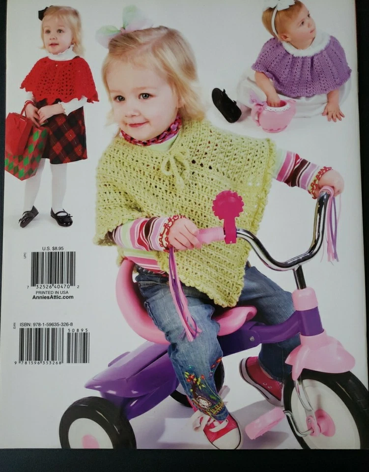 New, Little One's Ponchos by S. Childress and F. Hughes (2010, Crochet Leaflet) - Image 2 of 2