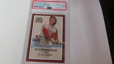 2000 Fleer Red Schoendienst Signed Baseball Card PSA Certified