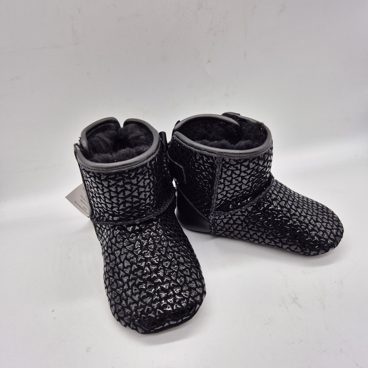 Ugg Baby Booties Size Black Hearts Cozy