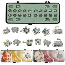 Dental Orthodontic Brackets Metal brace & Buccal Tube 1st Molar Roth MBT 022 6-6