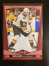 2024-25 O-Pee-Chee Hockey Nicolas Roy Vegas Knights Red Border Parallel (#163)
