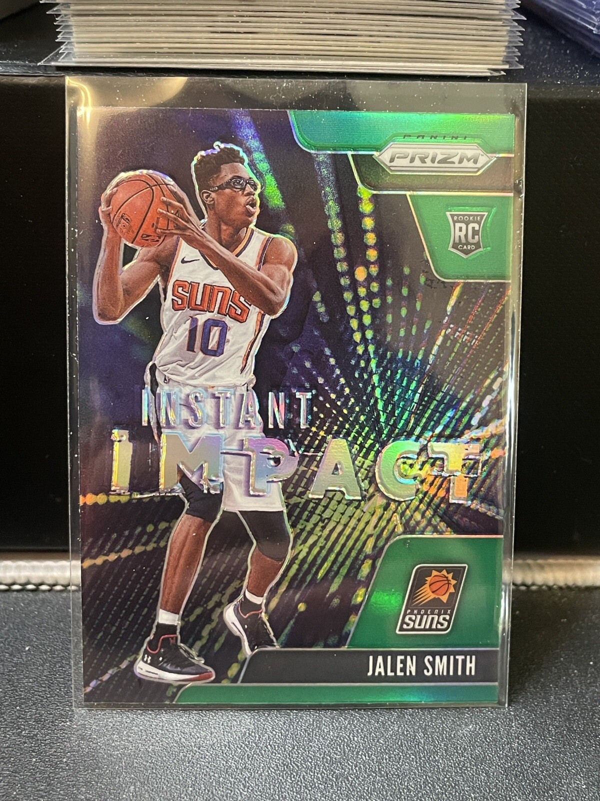 2020-21 Prizm JALEN SMITH Rookie RC Instant Impact Green Prizm #7 Phoenix Suns