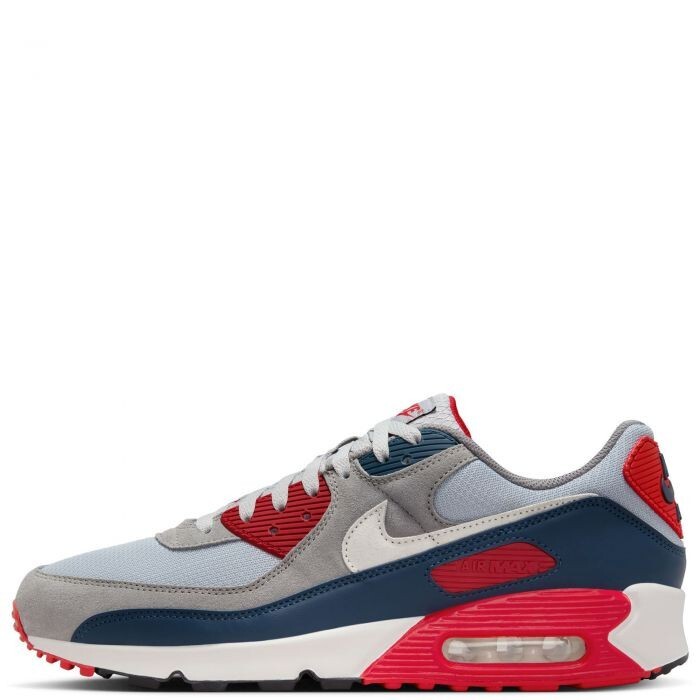 Nike Air Max 90 Sneakers Grey Trainers White Swoosh Logo Retro