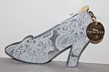 Bath & Body Works Disney Princess Cinderella Slipper Coin Purse Blue Lace NEW