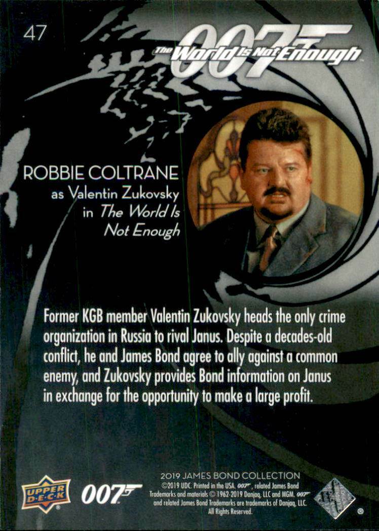 Upper Deck James Bond 007 Collection Base #47 Robbie Coltrane