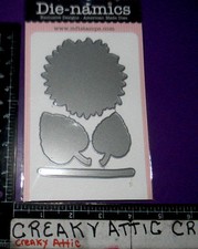 SPLENDID SUNFLOWER FLOWER LEAVES DIES DIE-NAMICS EMBOSS EMBOSSING CUT OUT NIP