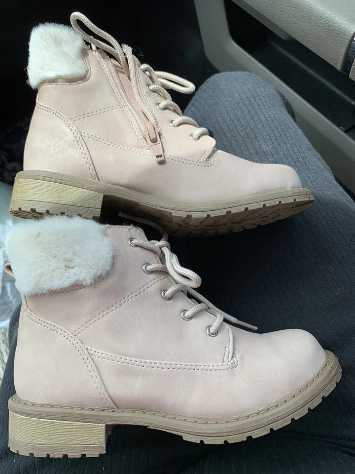 Repor Bebé Niño Niñas Senderismo Botines Beige Cuero Piel Top Cordones Cremallera 10 Foto 2 de 4