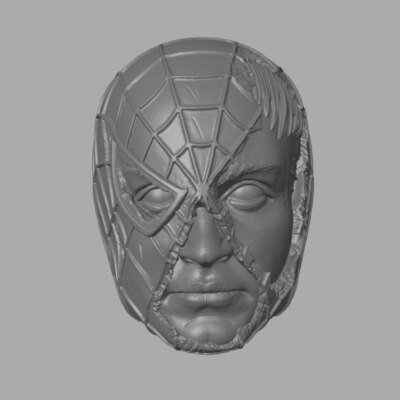 Spider Man Tobey damaged v2 custom head for 4'' 6'' 7'' 12'' Marvel action figures