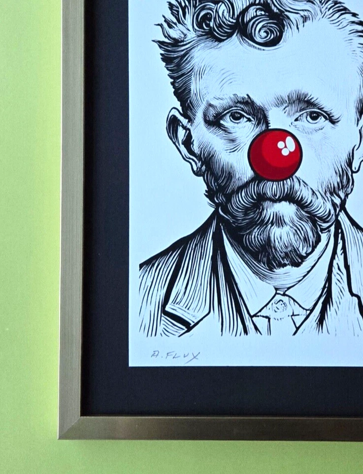 AIDAN FLUX | Impresión original firmada a mano enmarcada | Edición limitada de 69 certificado de autenticidad | Van Gogh Foto 4 de 4