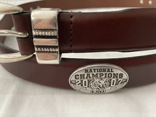 Brown Leather Belt With Louisiana State University Conchos 28, 30, 32, 44, 46