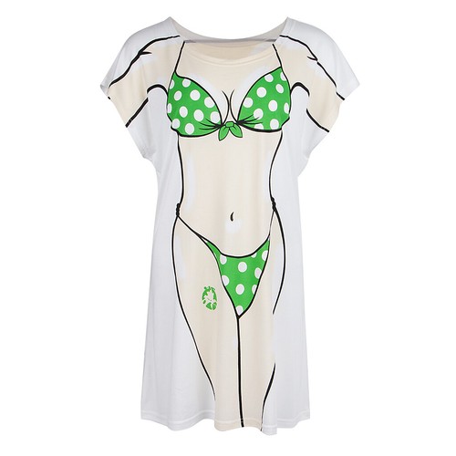 Funny Women Hawaiian Skirt Bikini 