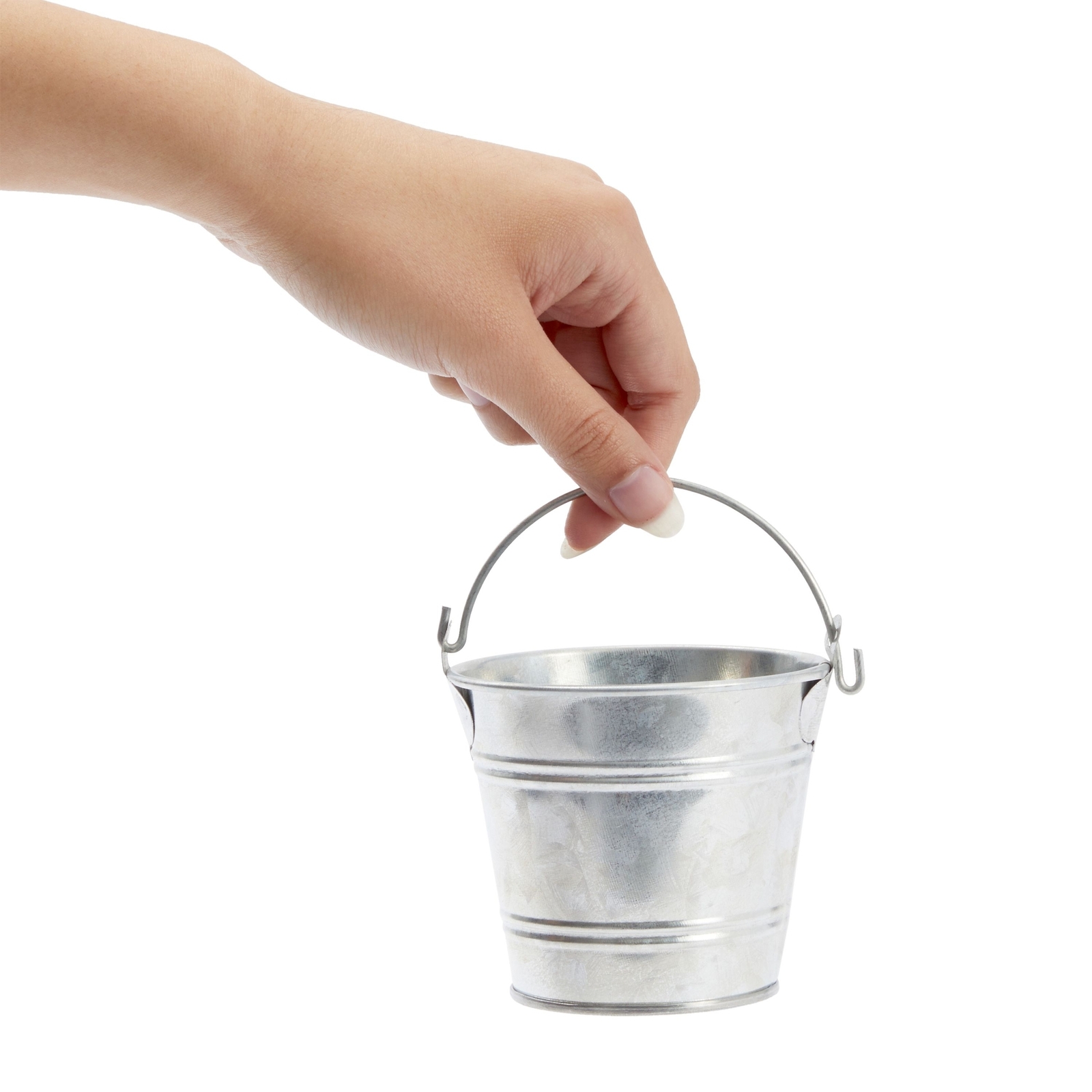 6 Pack Small Metal Buckets with Handles, Galvanized Pails for