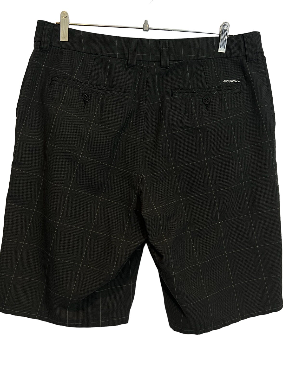 O'Neill Men's Black Plaid Shorts Size 34 eBay