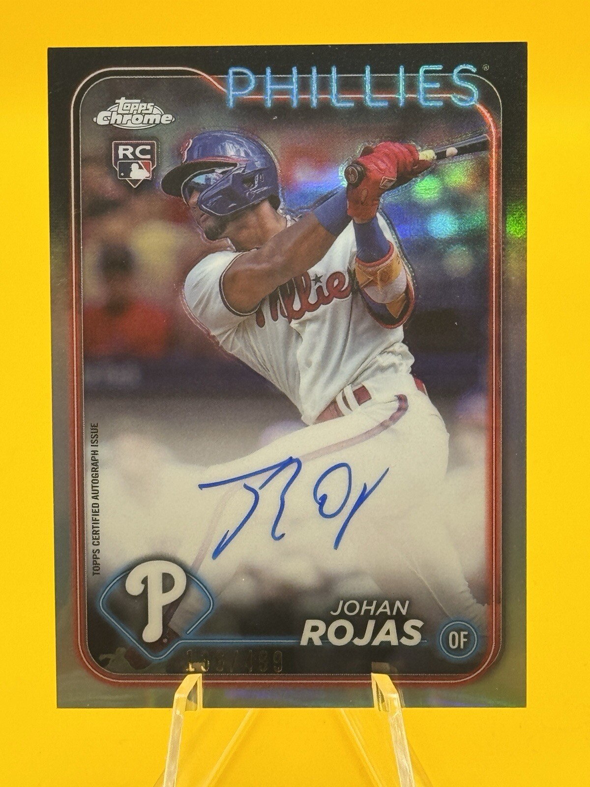 2024 Topps Chrome Update Johan Rojas Refractor RC AUTO 17/25/499
