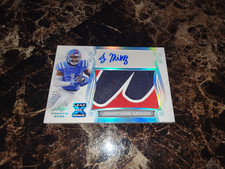 2024 Leaf Trinity Football Jonathan Mingo Rookie Patch Auto /25 Pack Fresh MINT!