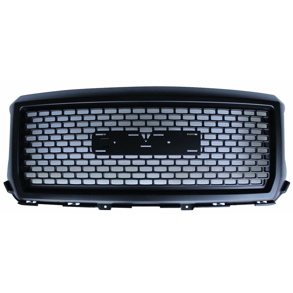 Front Grille Black Fit for GMC Sierra Pickup 2014-2015 Replacement D Style
